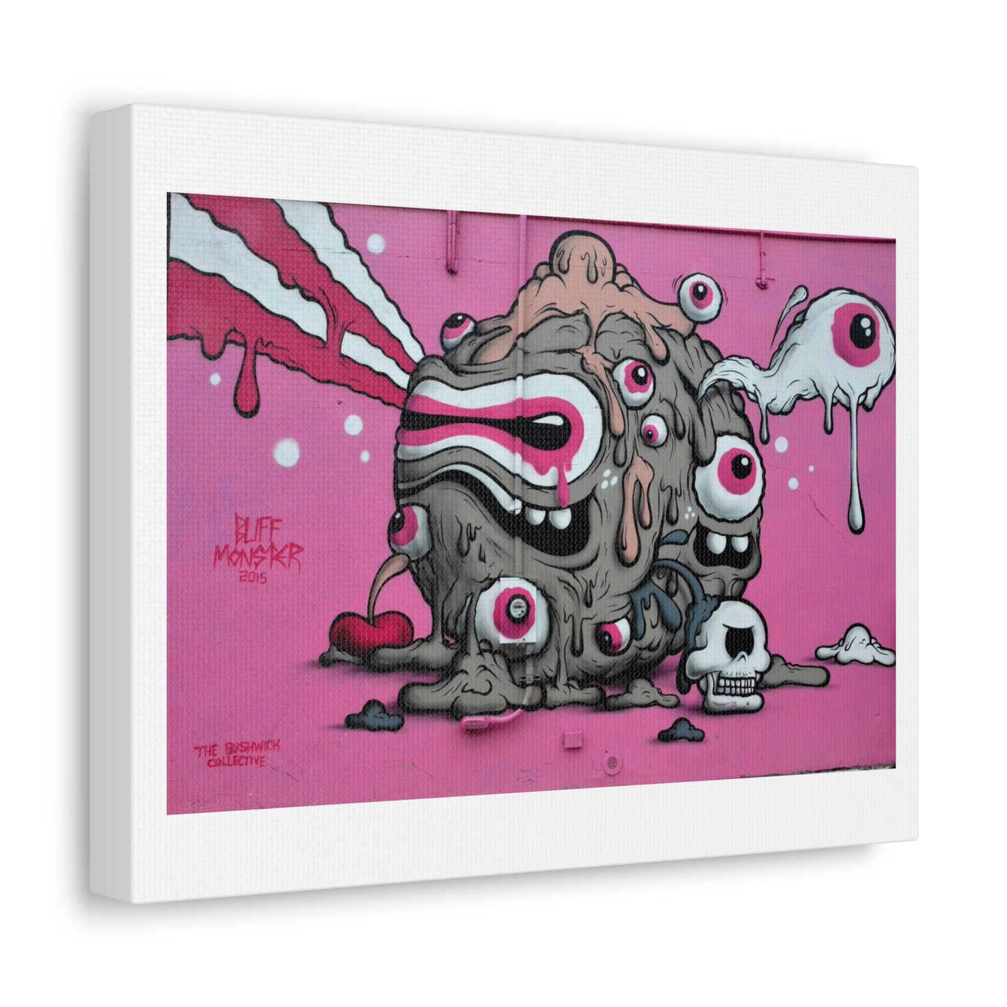 Graffiti Art 'Buff Monster' (2015) for the Bushwick Collective Block Party, Brooklyn, New York, Art Print on Canvas