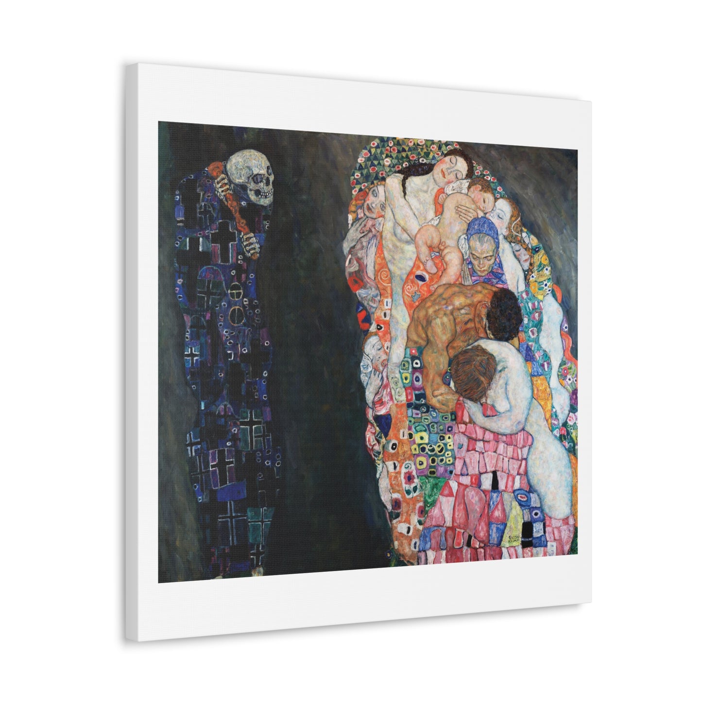 Death and Life (1910-1915) by Gustav Klimt, Art Print on Canvas, Stretched