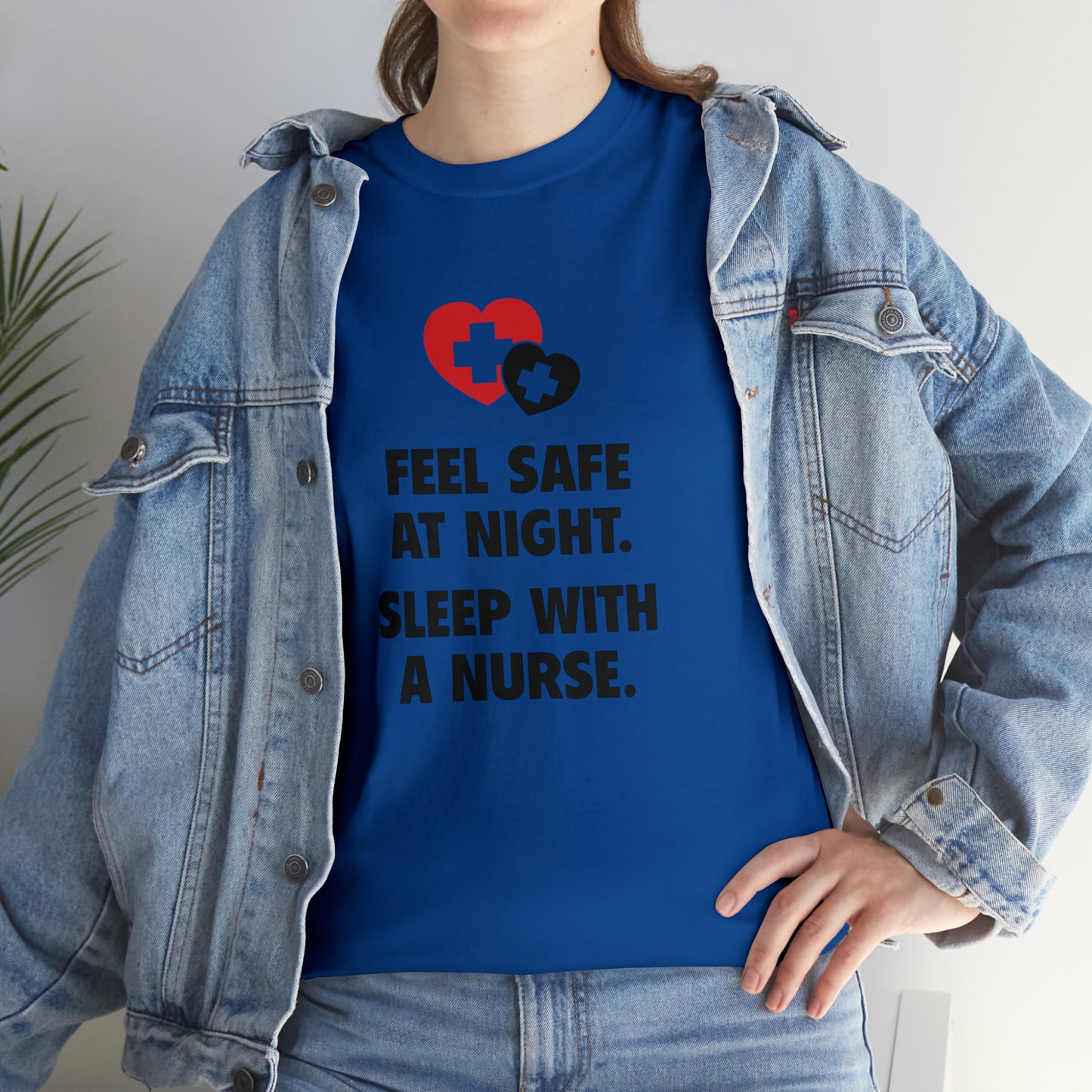 Feel Safe With a Nurse at Night, Funny T-Shirt