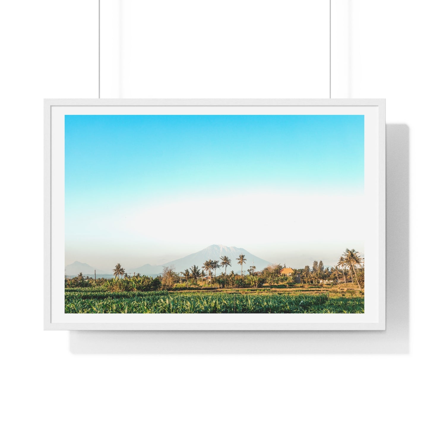 Holy Volcano Agung, Bali Island, Indonesia, Photographer Unknown, from the Original, Framed Print