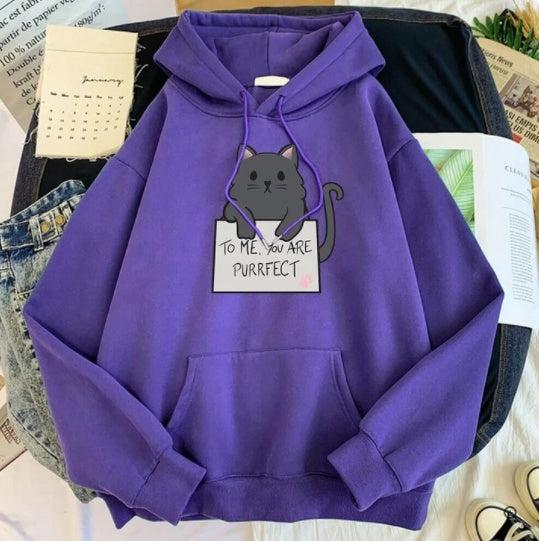 To Me You are Purrfect, Positive Vibes Women's Hoodie