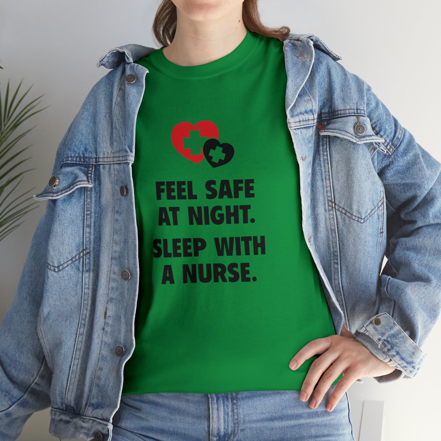 Feel Safe With a Nurse at Night, Funny T-Shirt