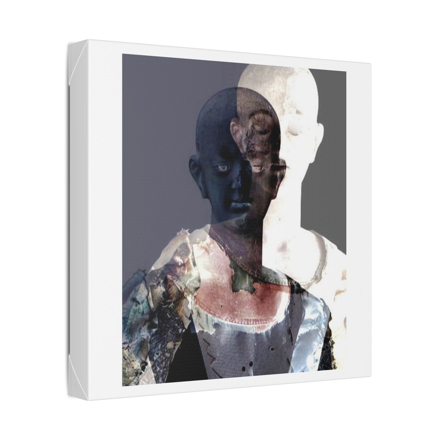 Awake, Collage Photo Manipulation 'Designed by AI' Canvas Art Print