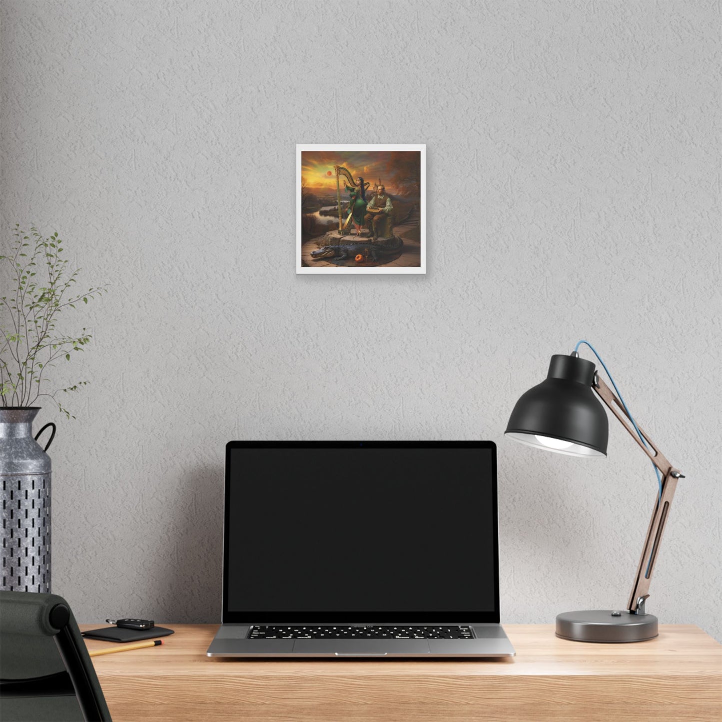 Duet, Surrealist Art 'Designed by AI' Canvas Art Print