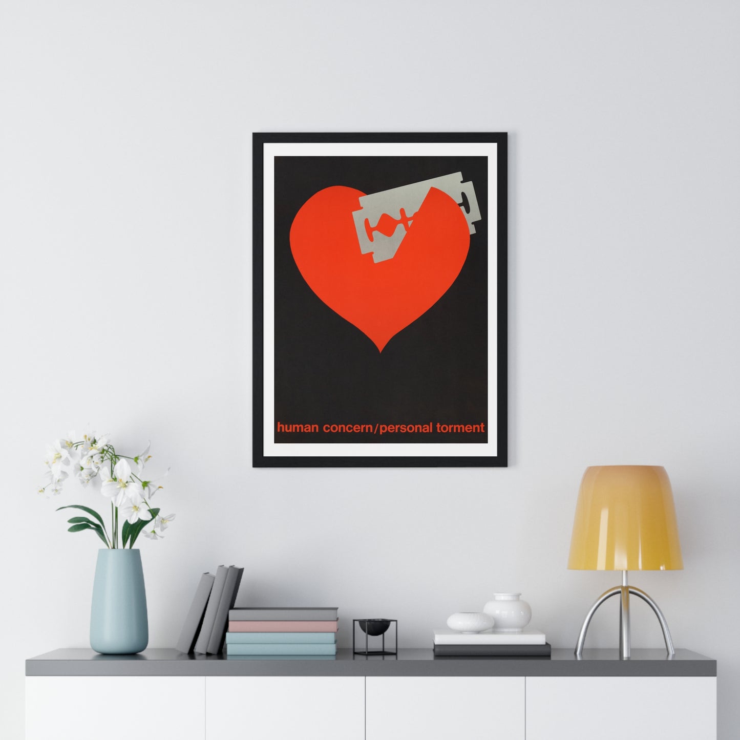 Human Concern, Personal Torment, Poster Art, from the Original, Framed Art Print