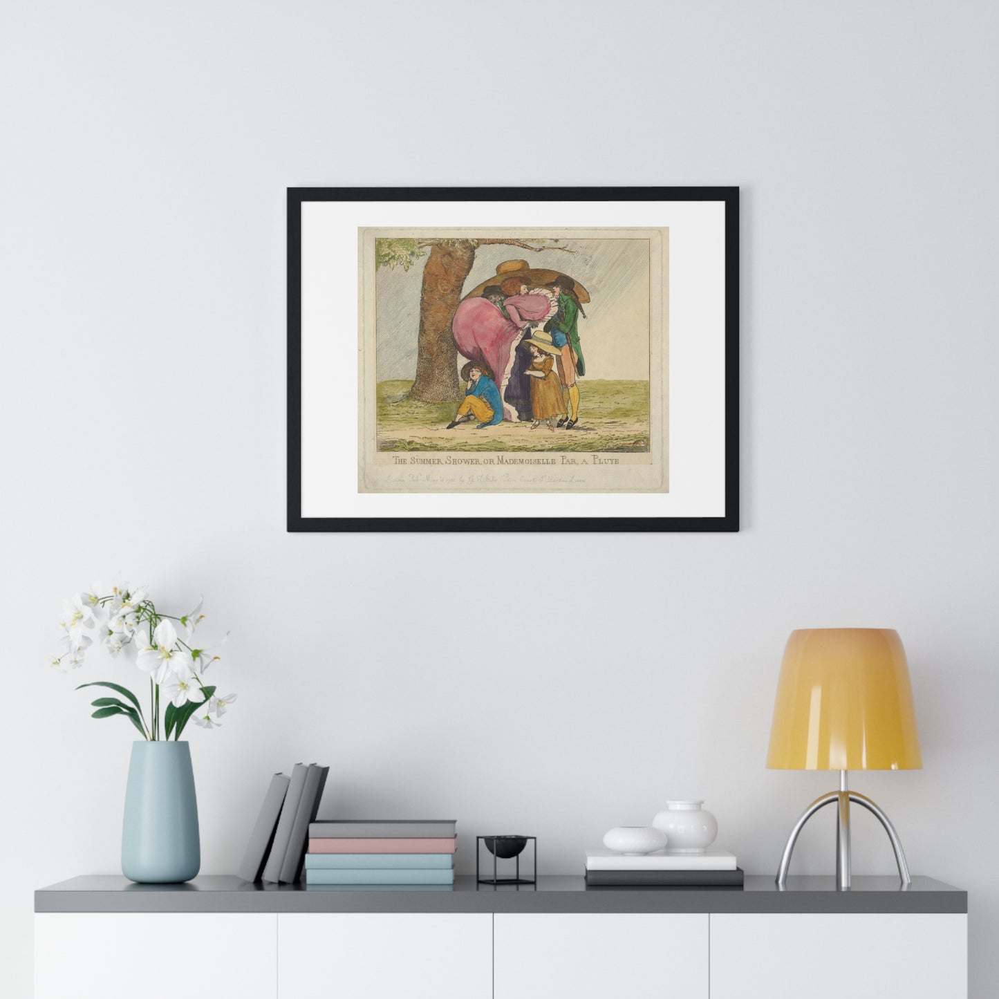 The Summer Shower, or Mademoiselle Par, a Pluye (1786) by George Stubbs, from the Original, Framed Print