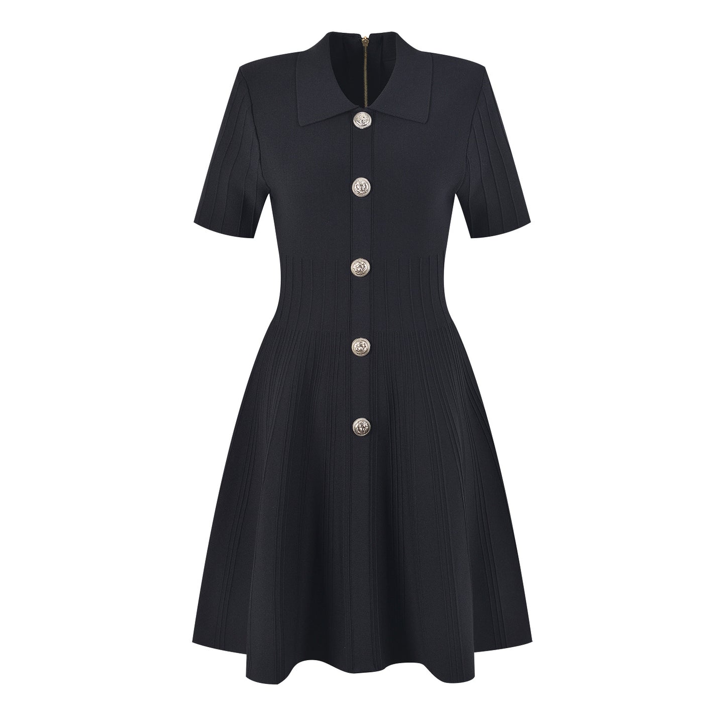Vireous Women's Polo Collar Short Dress, Multi Colours