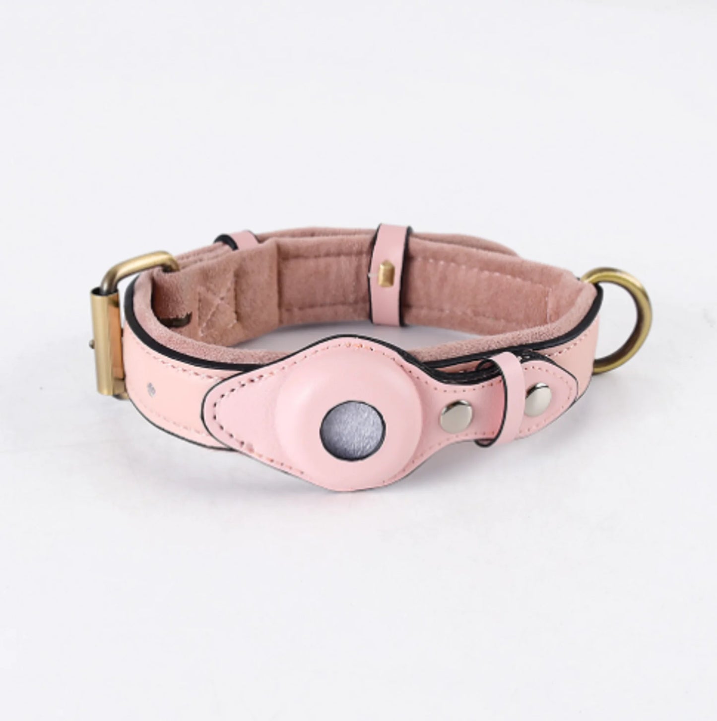 Olixar™ New Design Leather Airtag Trackable Heavy Duty Dog Collar