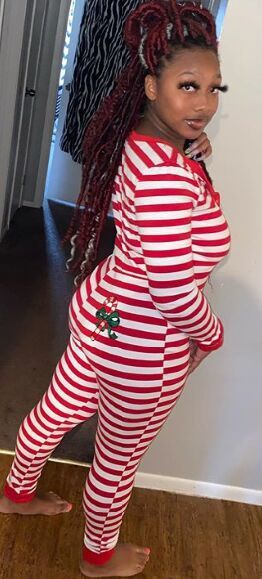 Vibrant Striped Homewear Rompers, Long Sleeve Jumpsuit