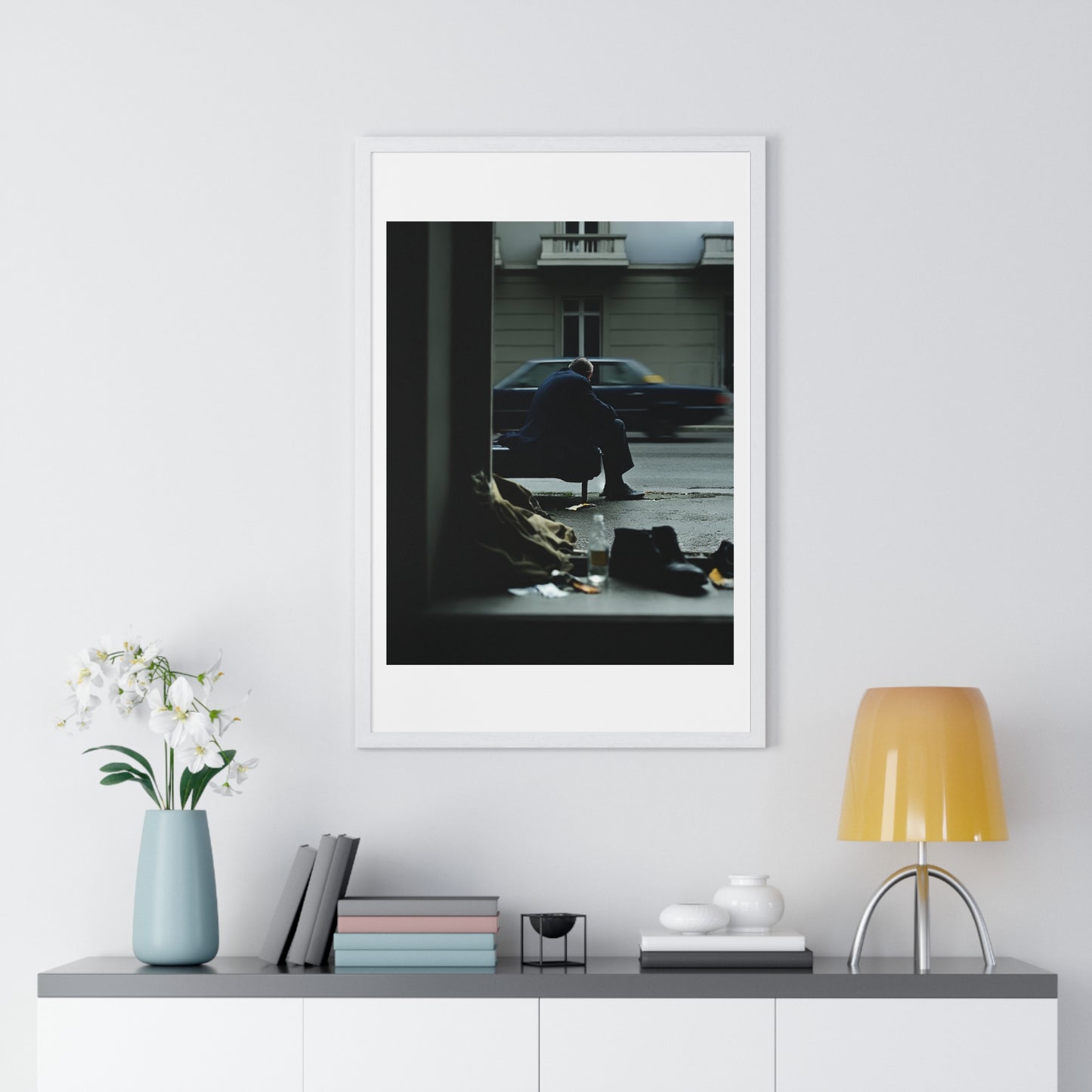 Raw Art Street Scene III 'Designed by AI' Framed Art Print