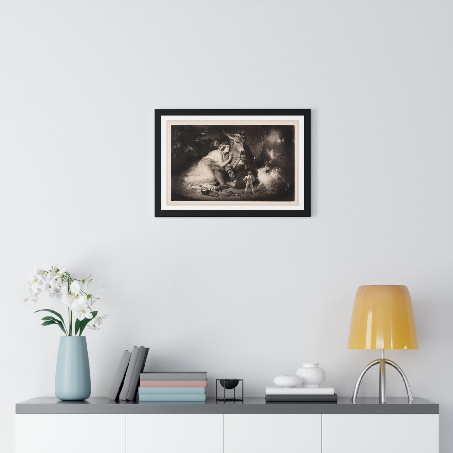 A Midsummer Night's Dream (1857) Engraving by Samuel Cousins from the Original, Framed Art Print