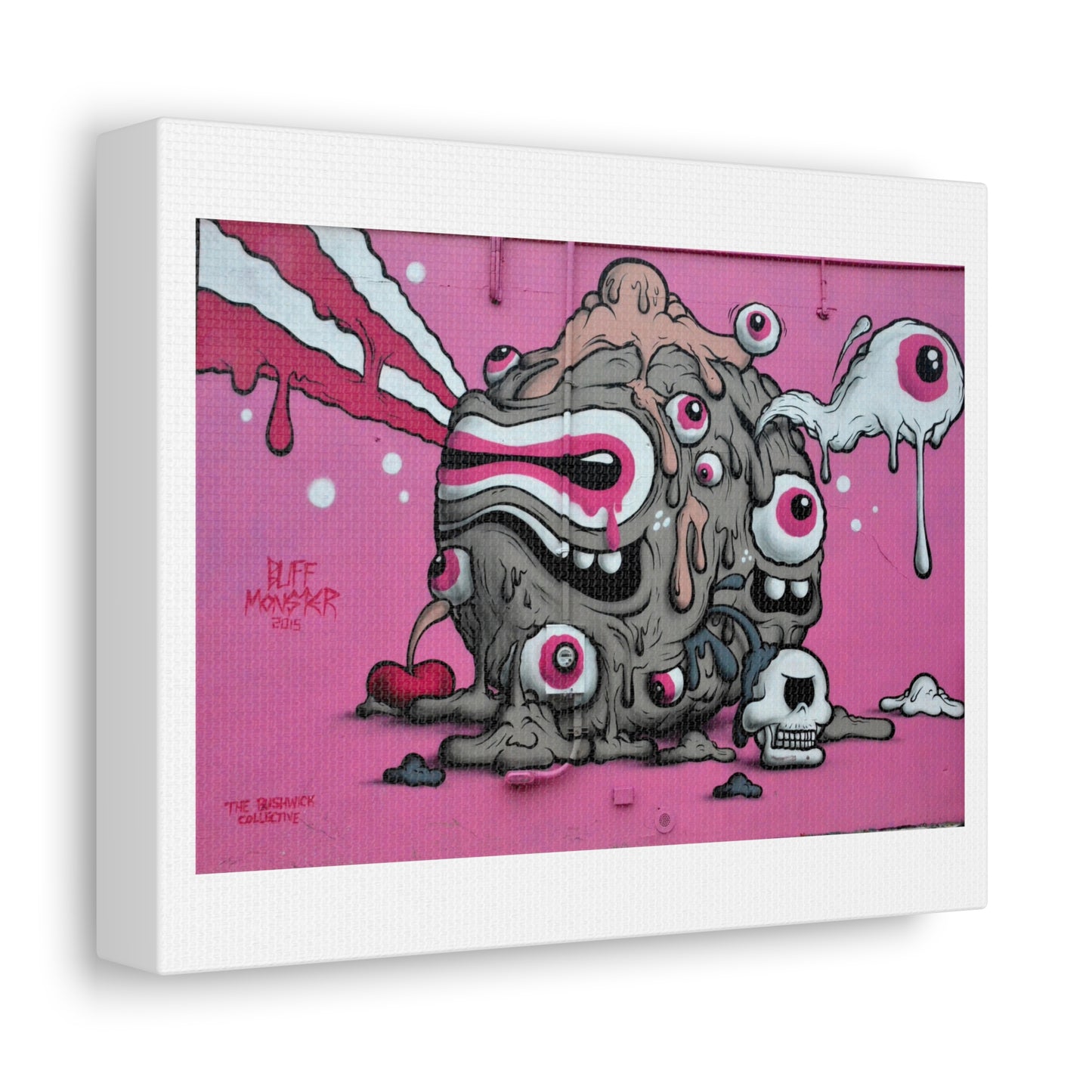 Graffiti Art 'Buff Monster' (2015) for the Bushwick Collective Block Party, Brooklyn, New York, Art Print on Canvas