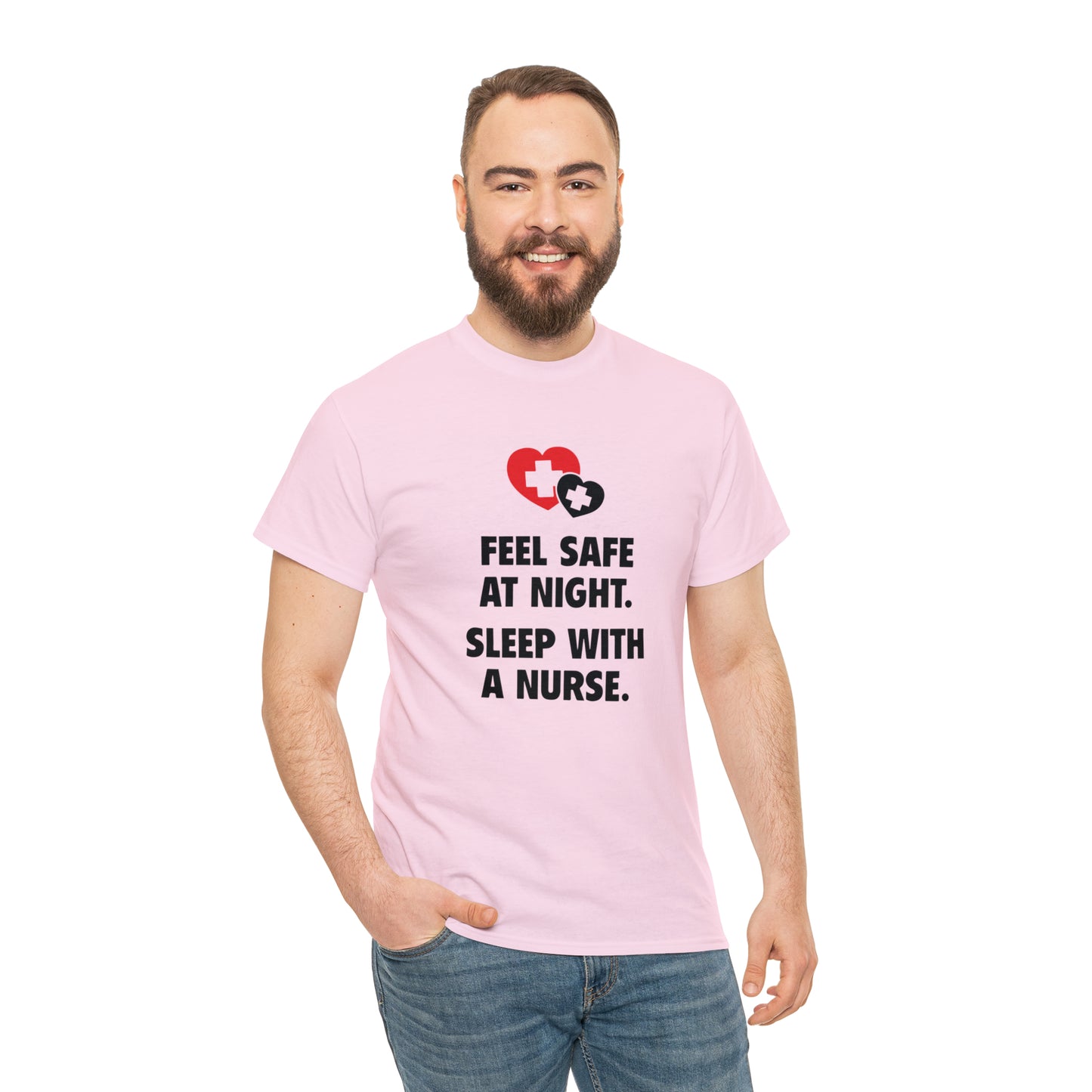 Feel Safe With a Nurse at Night, Funny T-Shirt