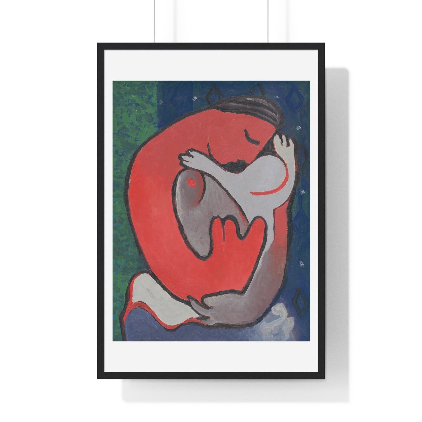 Mother's Embrace (1938) by Mikuláš Galanda, from the Original, Framed Art Print