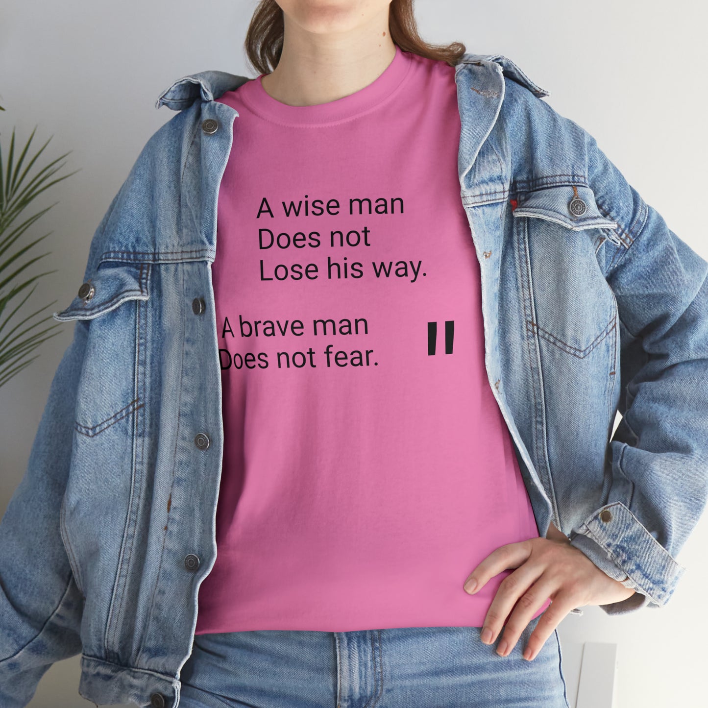A Wise Man Does Not Lose His Way. A Brave Man Does Not Fear T-Shirt