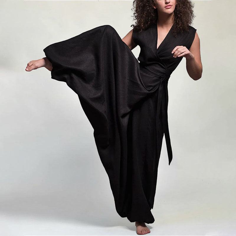 Women's Floaty Very-Wide-Leg Straight Jumpsuit, Plus Sizes