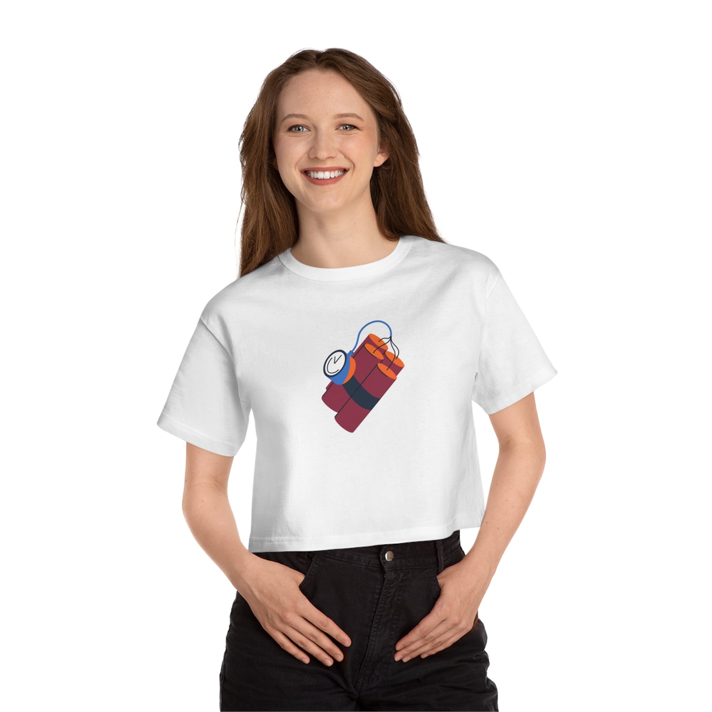 Bombshell Dynamite Design, Women's Cropped T-Shirt