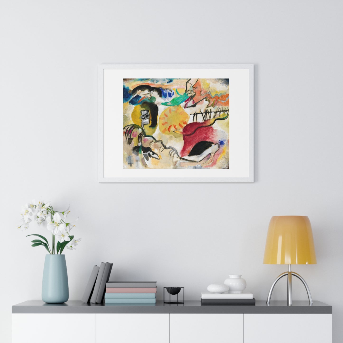 Improvisation 27 (Garden of Love II) by Wassily Kandinsky (1912) , from the Original, Framed Print