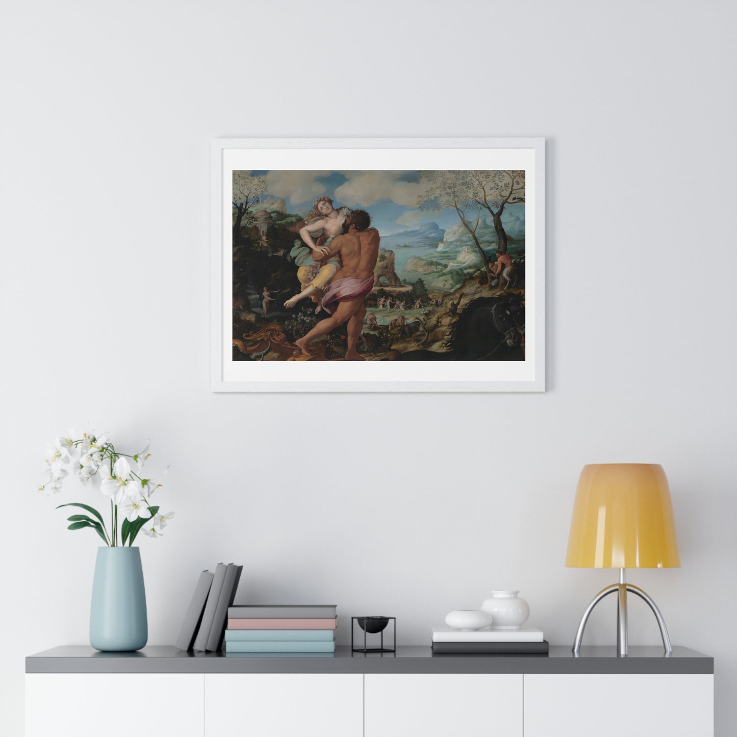 The Abduction of Proserpine (1570) by Alessandro Allori, from the Original, Framed Art Print
