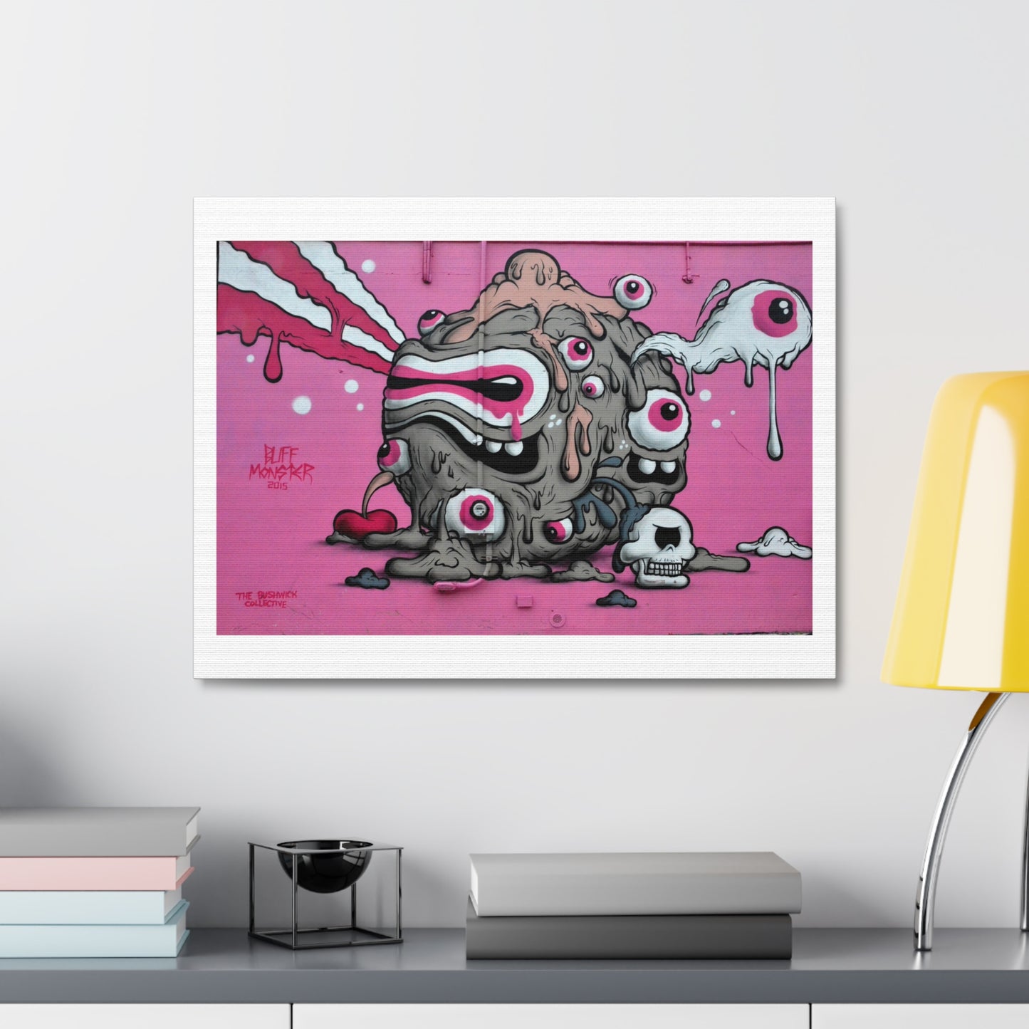 Graffiti Art 'Buff Monster' (2015) for the Bushwick Collective Block Party, Brooklyn, New York, Art Print on Canvas