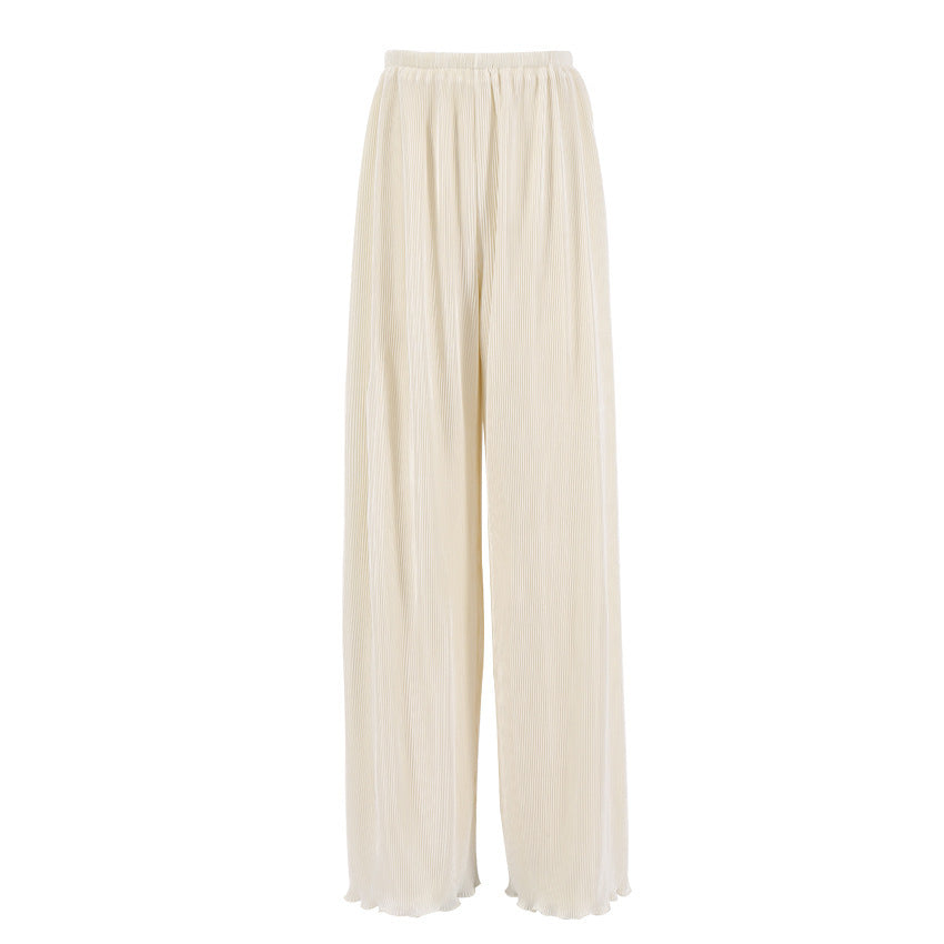Long-Sleeve Woollen Fine RIb Knit Women's Pant Suit