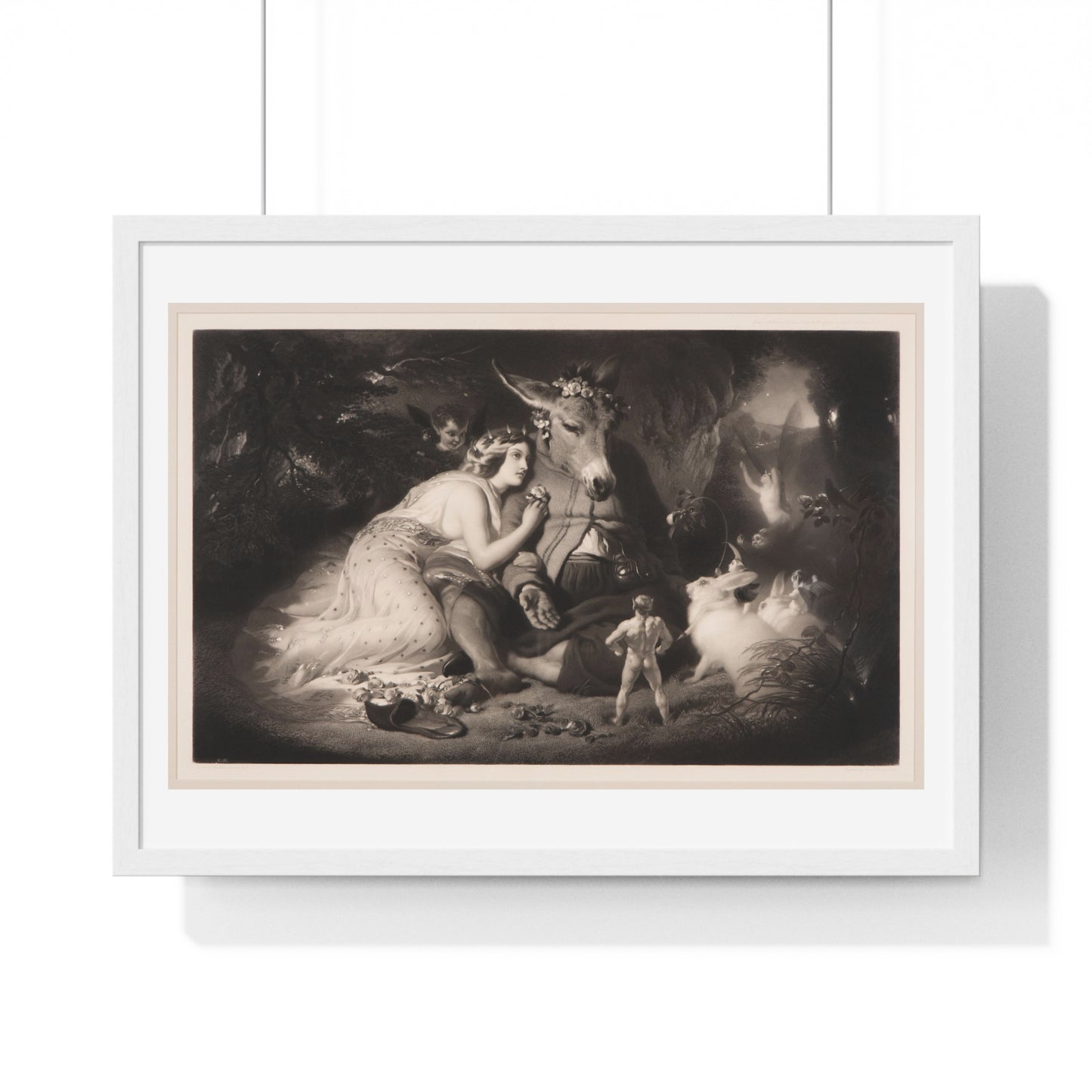 A Midsummer Night's Dream (1857) Engraving by Samuel Cousins from the Original, Framed Art Print