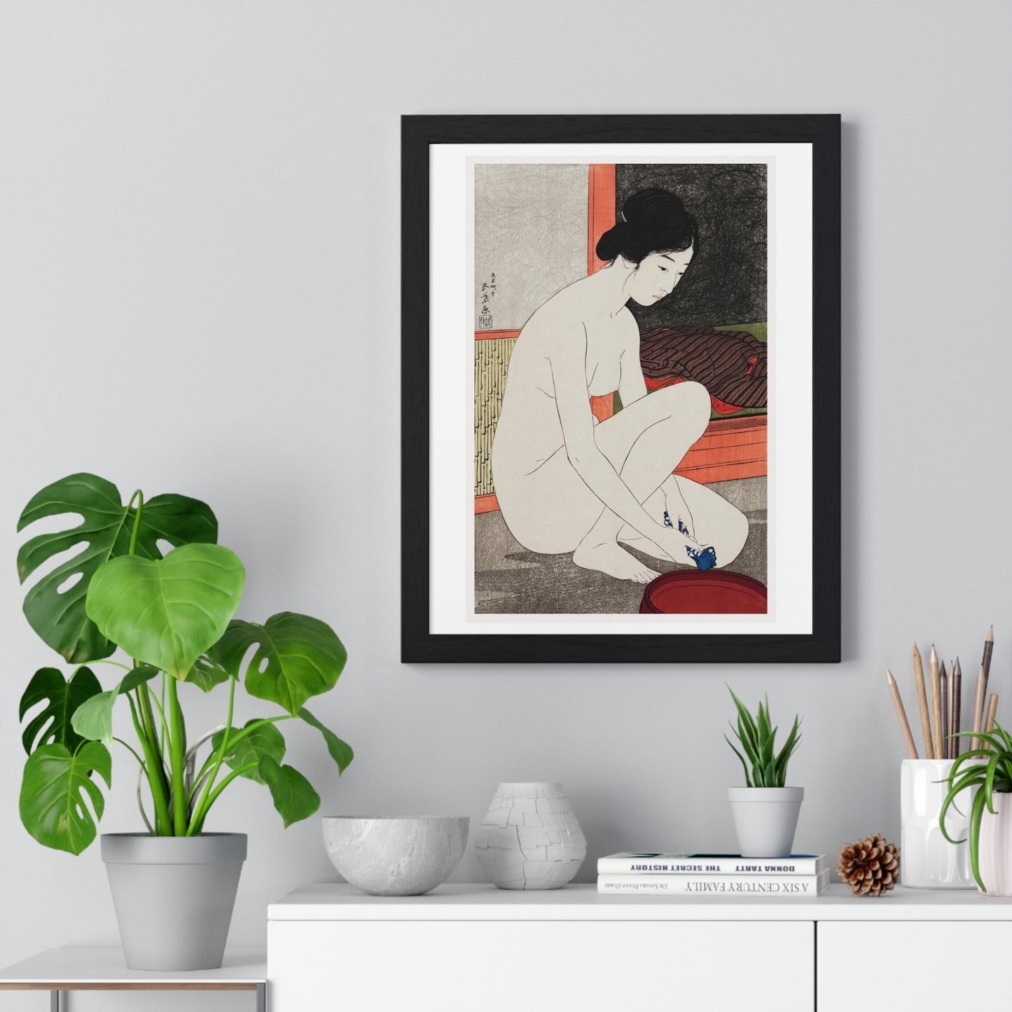 Yokugo no Onna 'Woman After a Bath' (1915) by Goyō Hashiguchi, from the Original, Framed Art Print