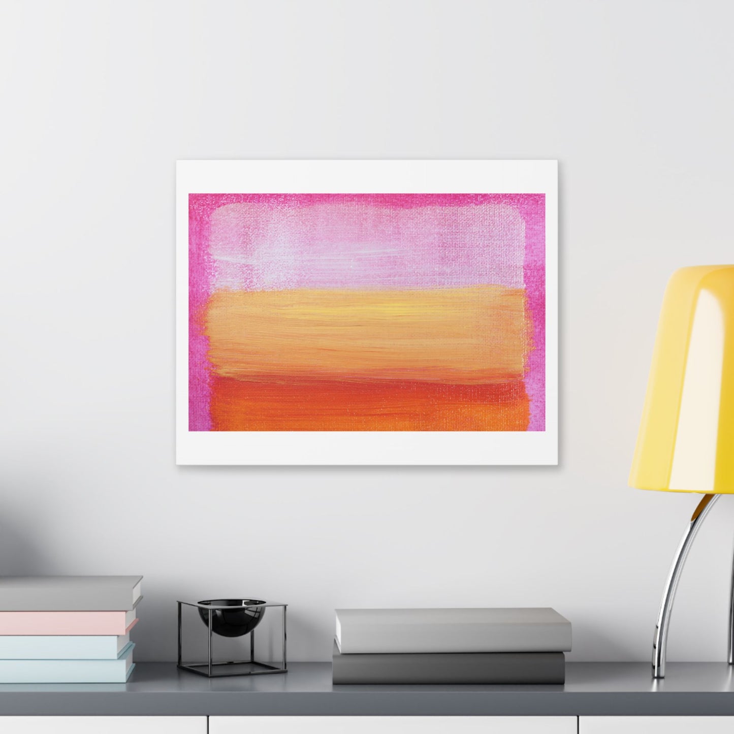 Pink Abstract Palette Knife Painting, Canvas Art Print