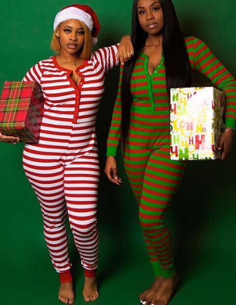 Vibrant Striped Homewear Rompers, Long Sleeve Jumpsuit