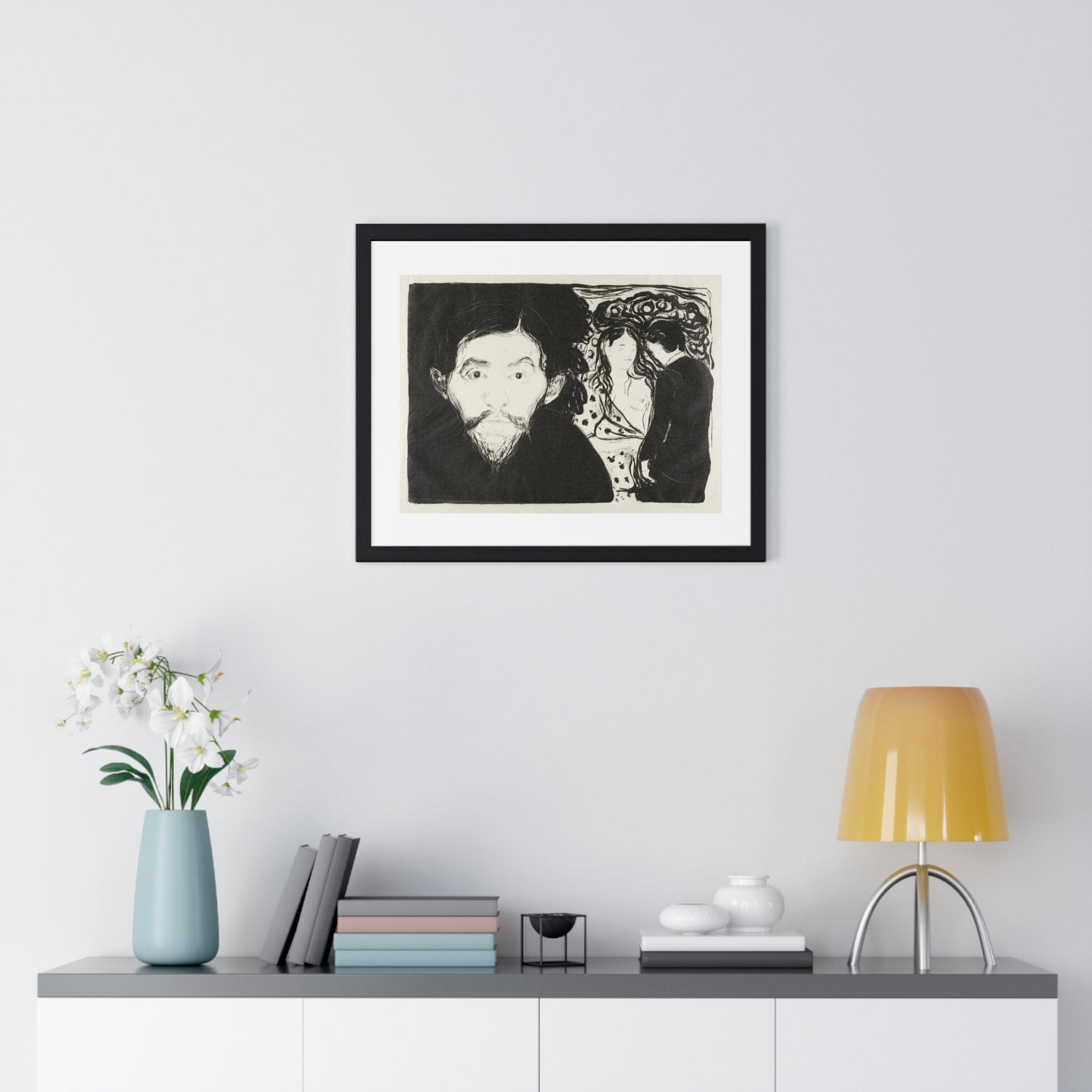 Jealousy I (1896) by Edvard Munch, from the Original, Framed Art Print