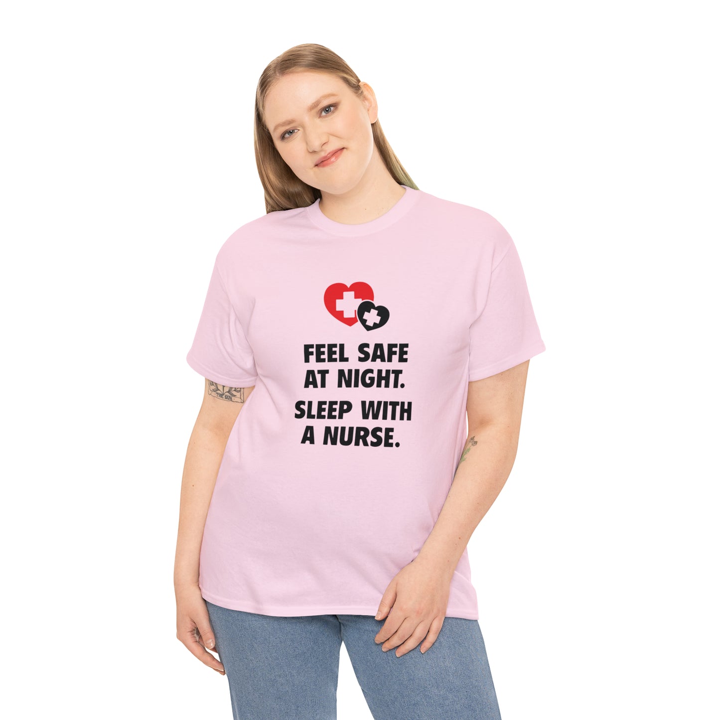 Feel Safe With a Nurse at Night, Funny T-Shirt