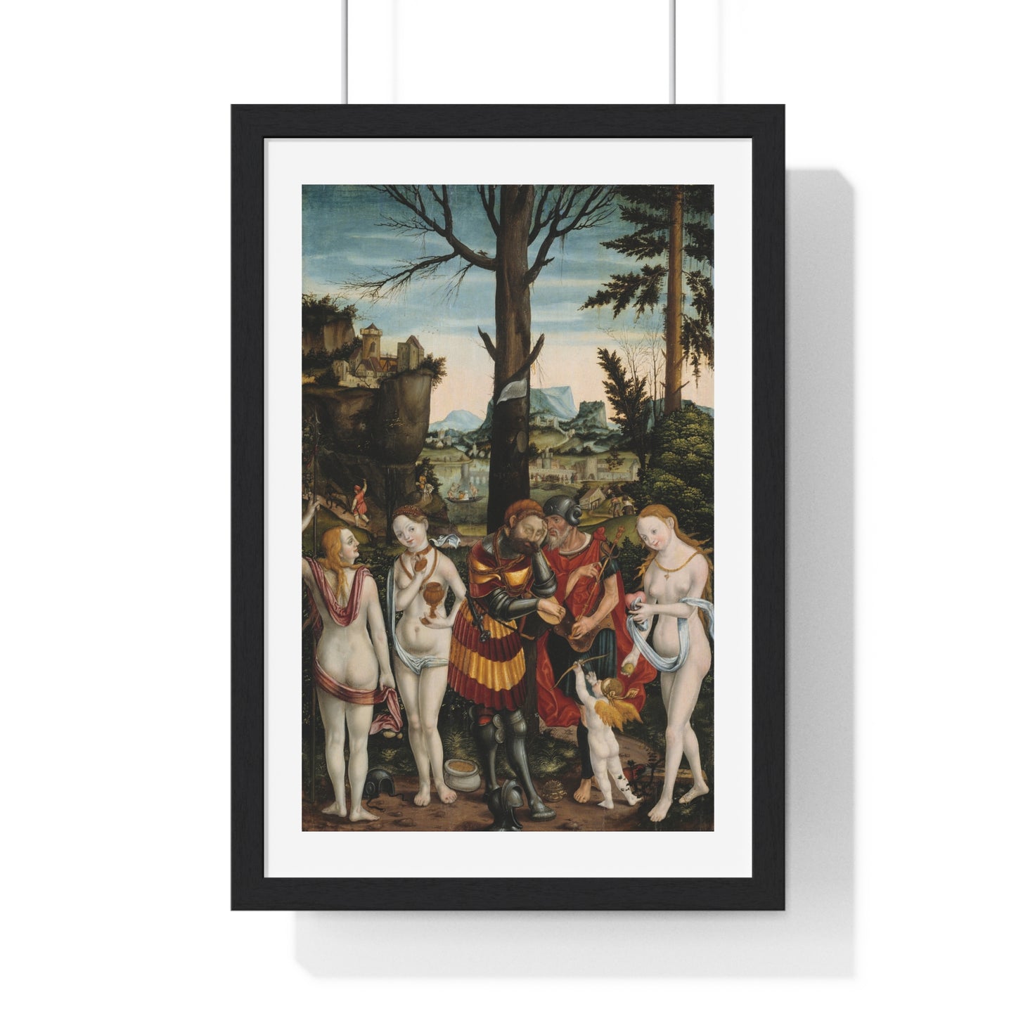 The Dream of Paris (1536) by Matthias Gerung, from the Original, Framed Art Print