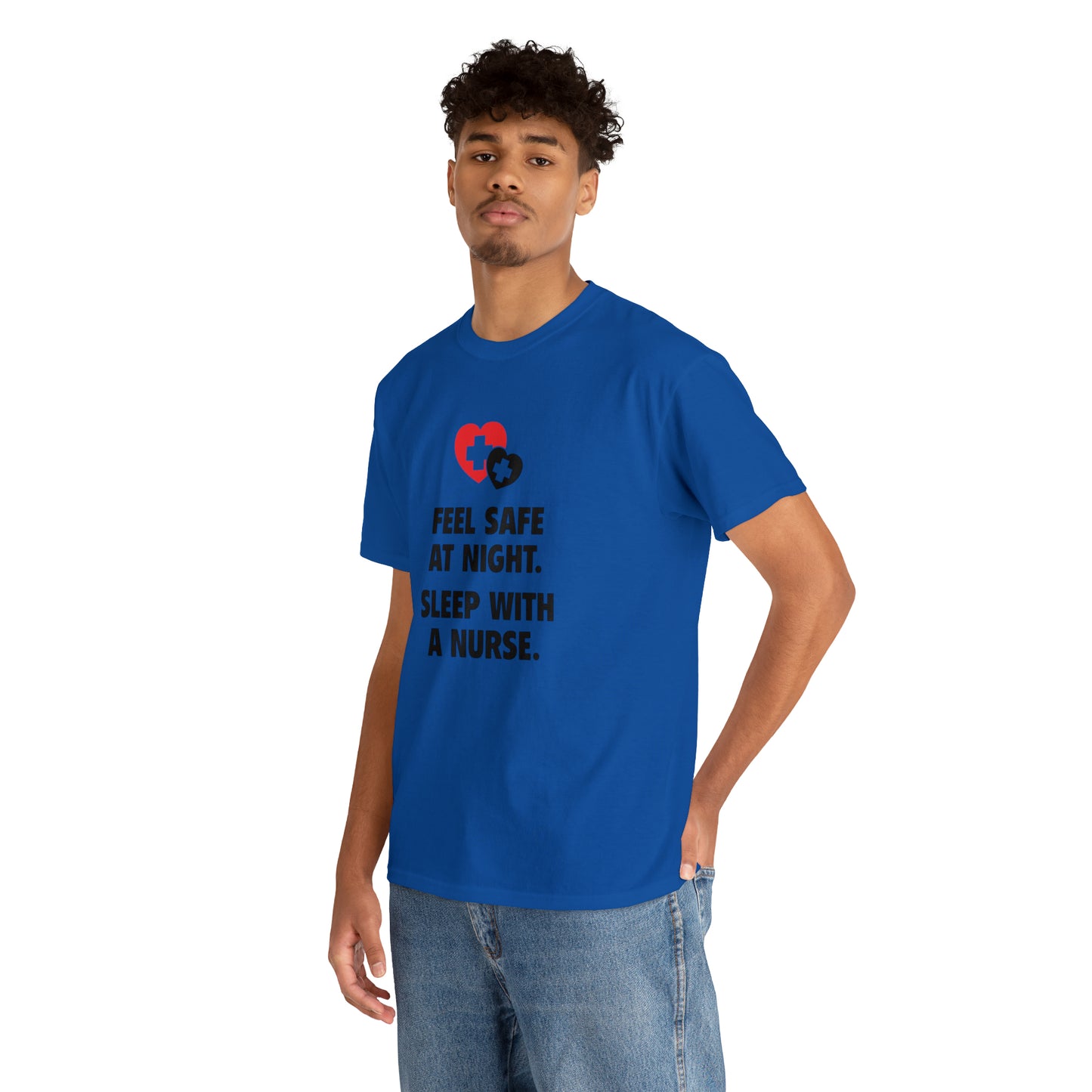 Feel Safe With a Nurse at Night, Funny T-Shirt