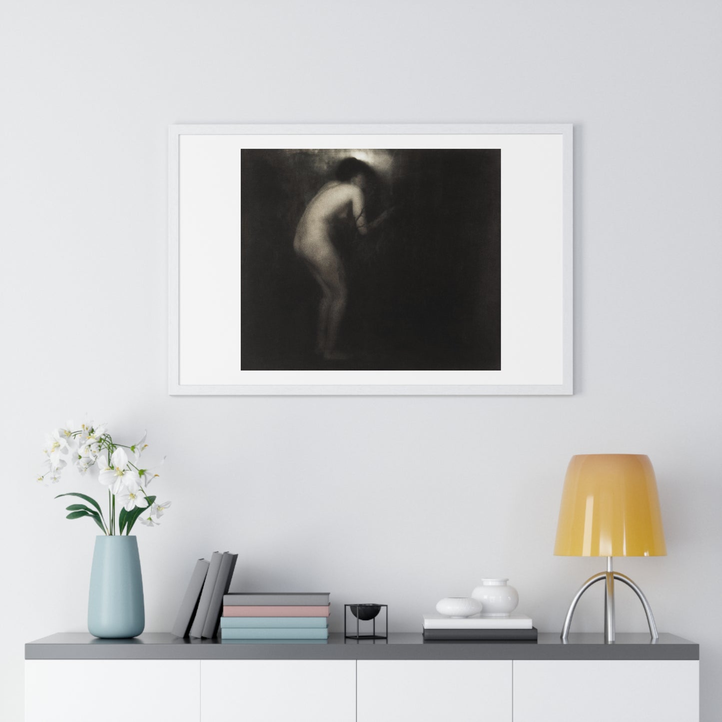 Erotic Vintage Nude 'La Cigale' by Edward Steichen (1879–1973) from the Original, Framed Print