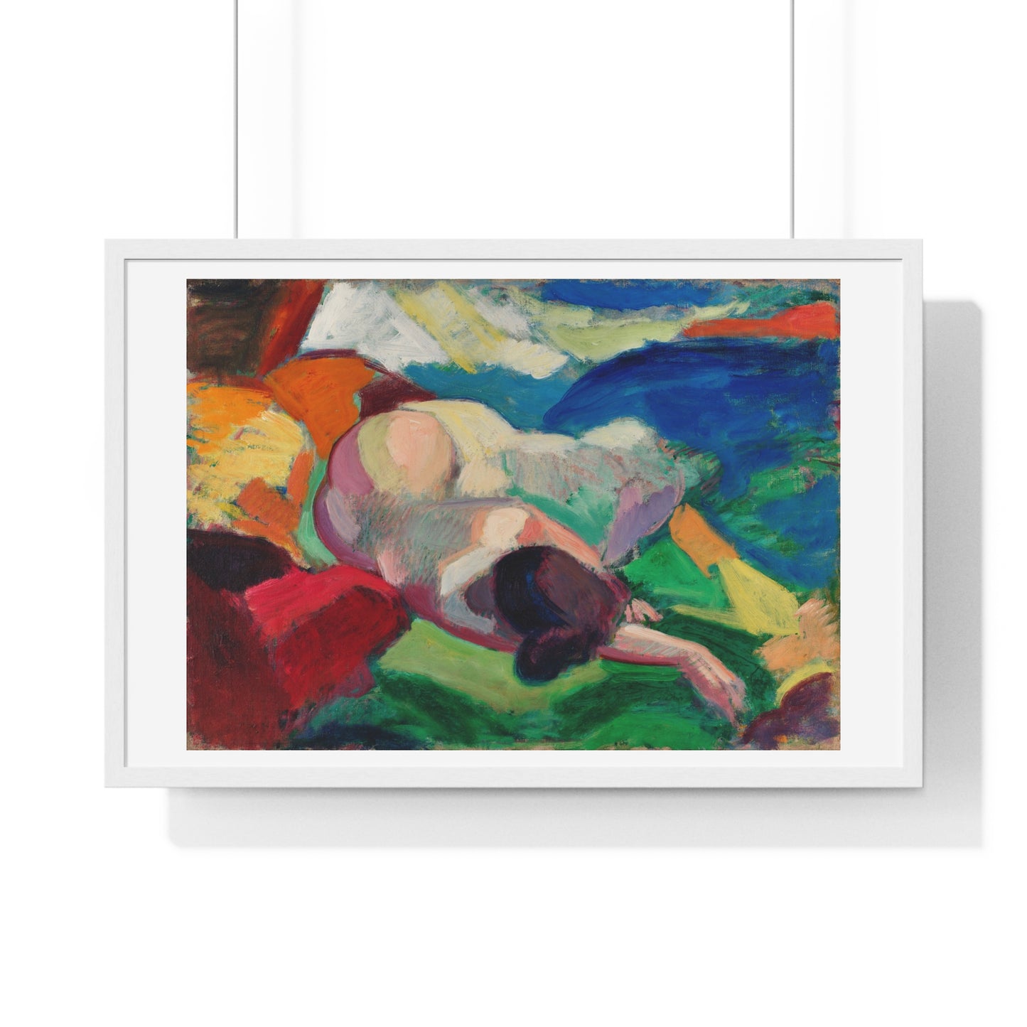 Naked Woman Posing Sensually 'Nude' (1915–1916) by Carl Newman, from the Original, Framed Art Print