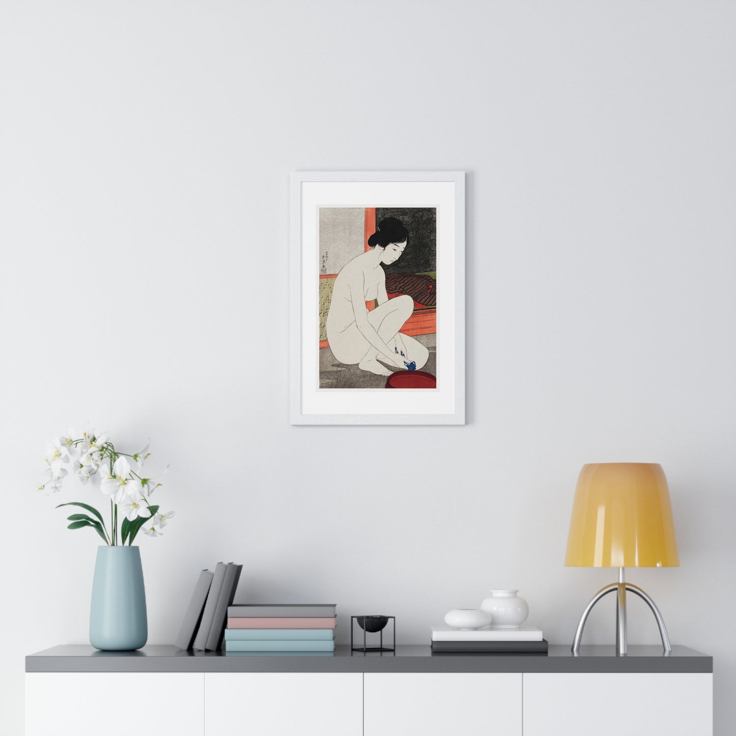 Yokugo no Onna 'Woman After a Bath' (1915) by Goyō Hashiguchi, from the Original, Framed Art Print