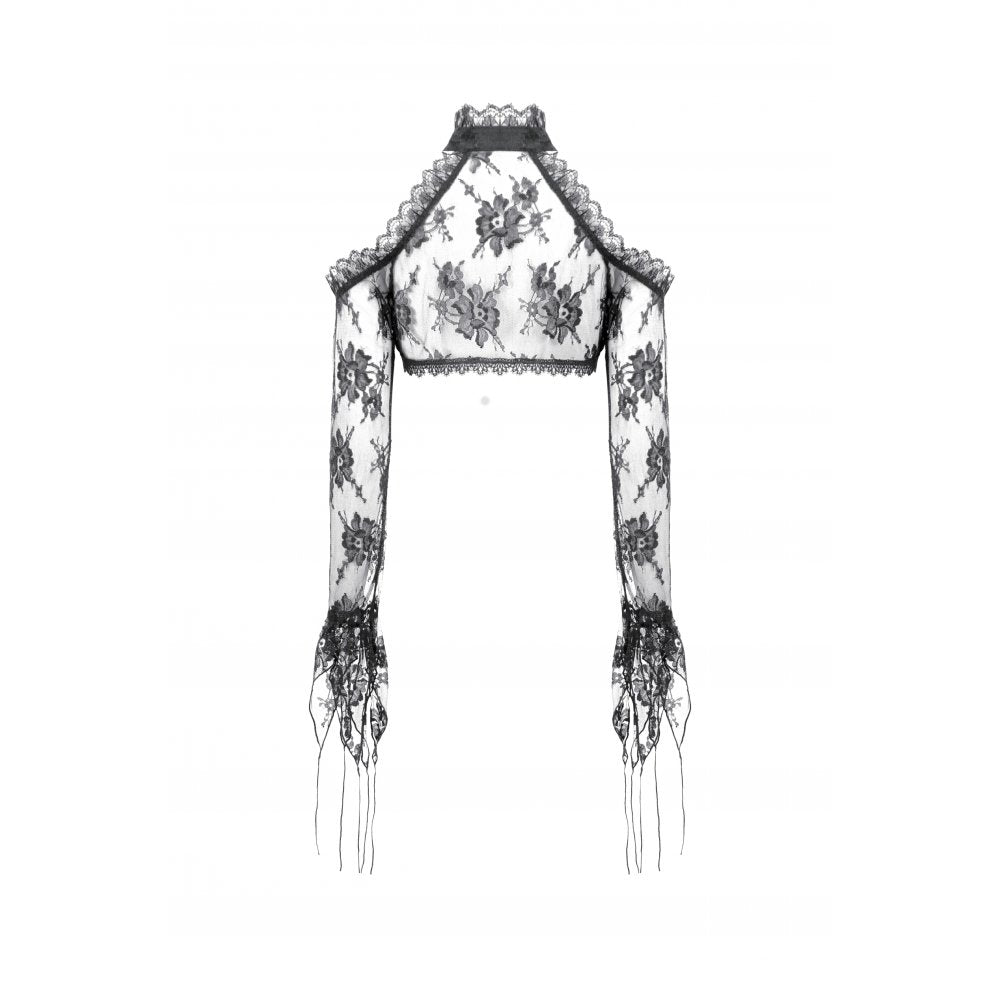 Dark in Love Thalassa Floral Lace Draped Arm Warmer Sleeves
