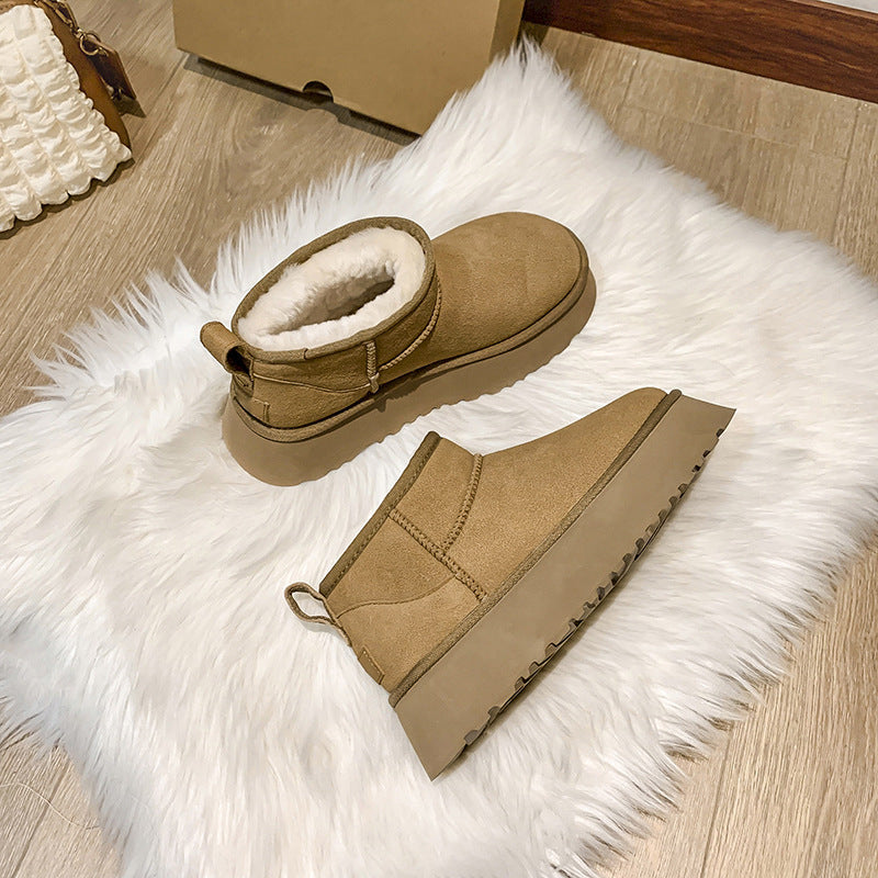 Plush Lined Snug Suede Ugg-Style Women's Boots