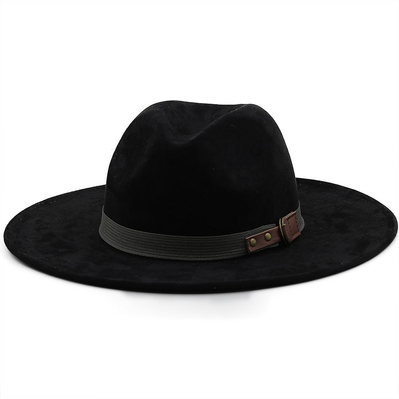 Suede Design, Unisex Ribbon Decoration Western Cowboy Hat