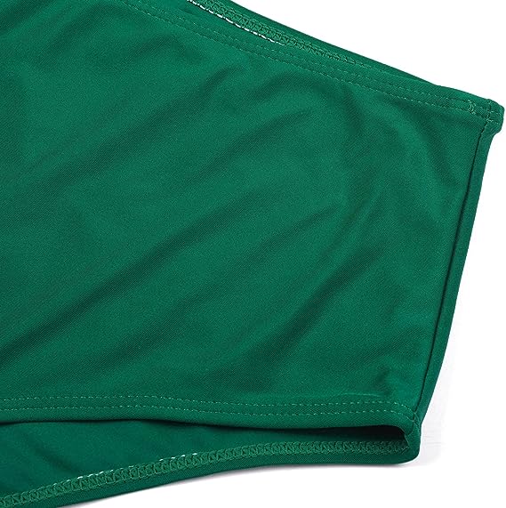 Double-Layer Lotus Leaf High-Waist Women's Split Swimsuit