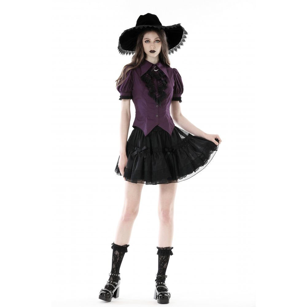 Dark In Love Druantia Blouse in Purple