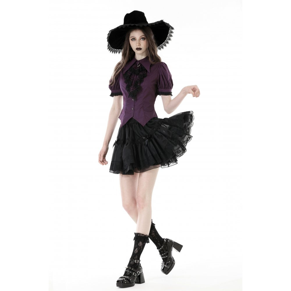Dark In Love Druantia Blouse in Purple
