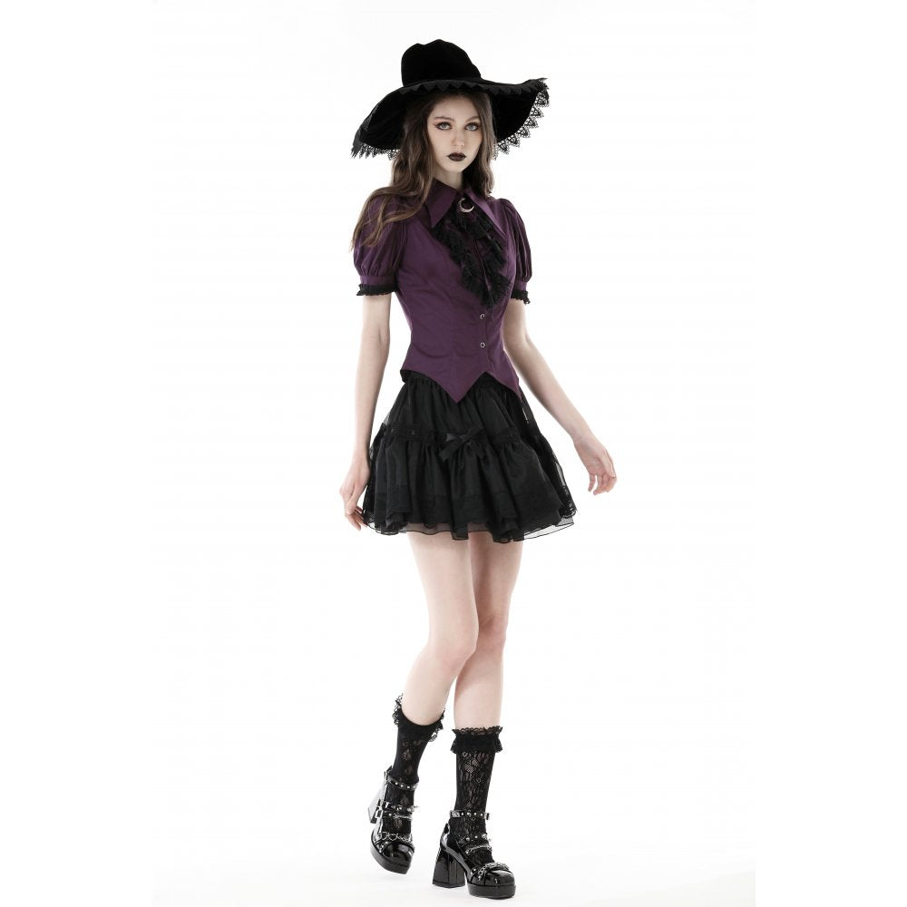 Dark In Love Druantia Blouse in Purple