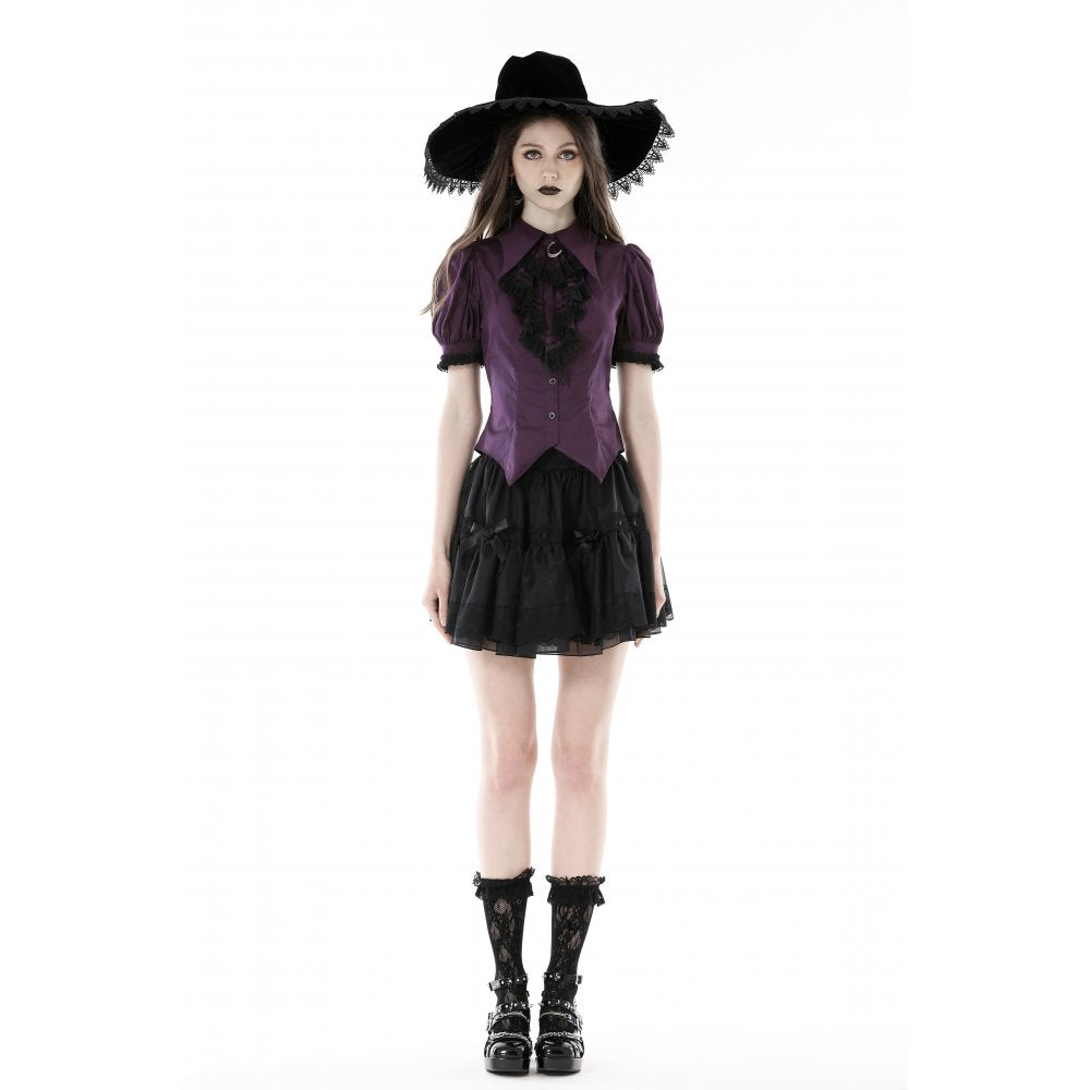 Dark In Love Druantia Blouse in Purple