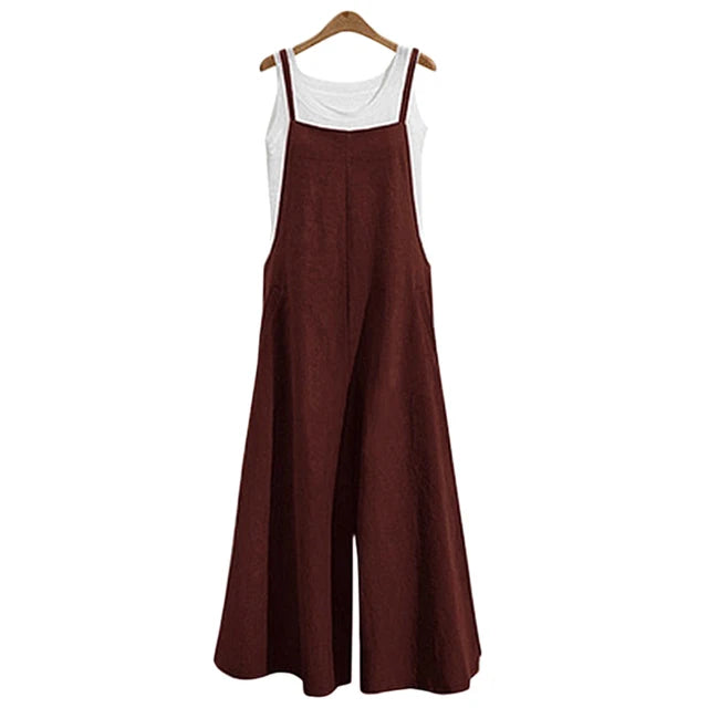 Fashion Style Women's Wide-Leg Dungarees