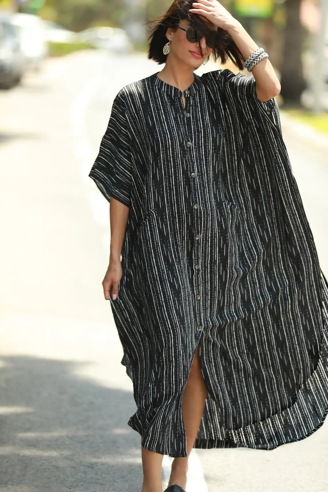 Long Beach Dress, Printed Women's Kaftan, Multi Designs