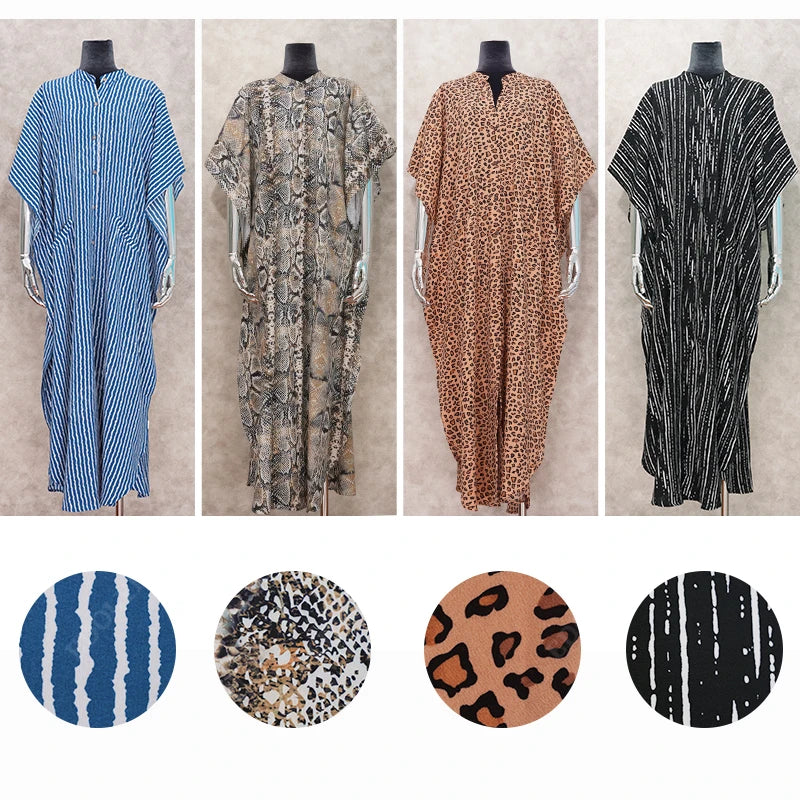 Long Beach Dress, Printed Women's Kaftan, Multi Designs