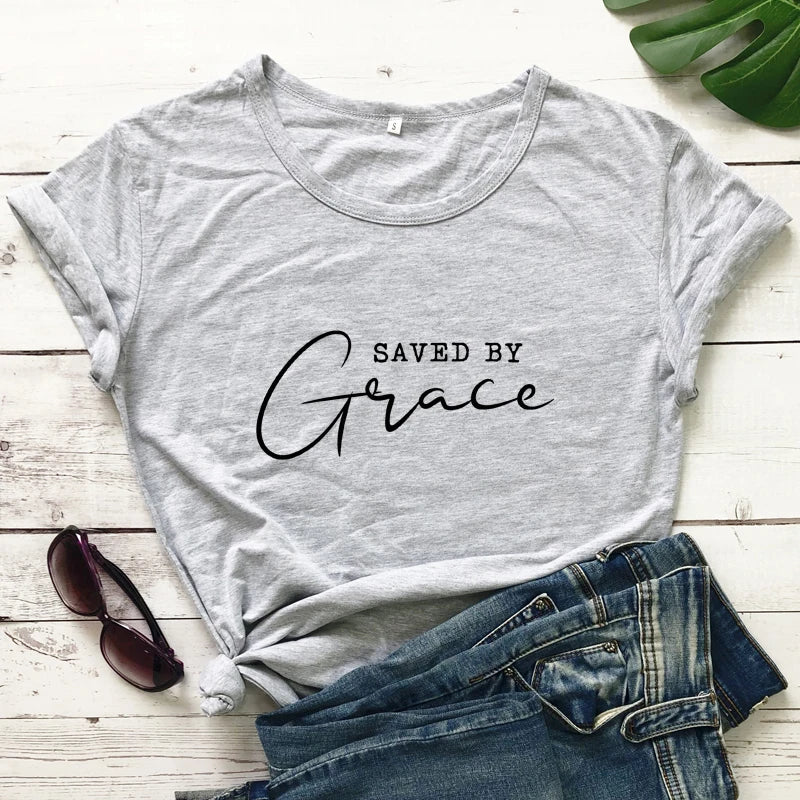 Saved By Grace Cotton T-Shirt