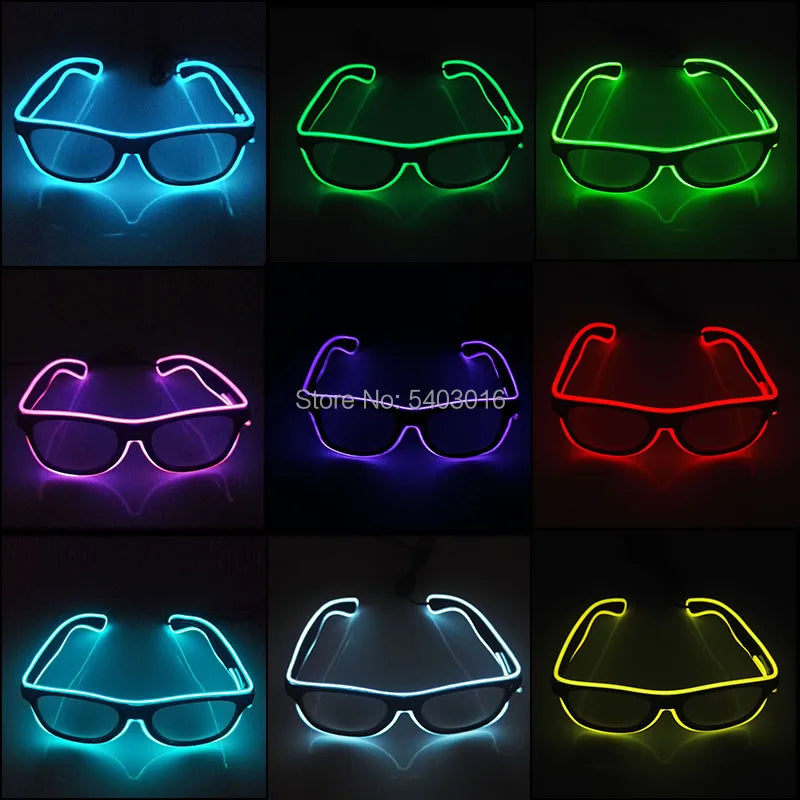 Glowing Party Glasses, Festival Sunglasses, Lighting Glow Glasses