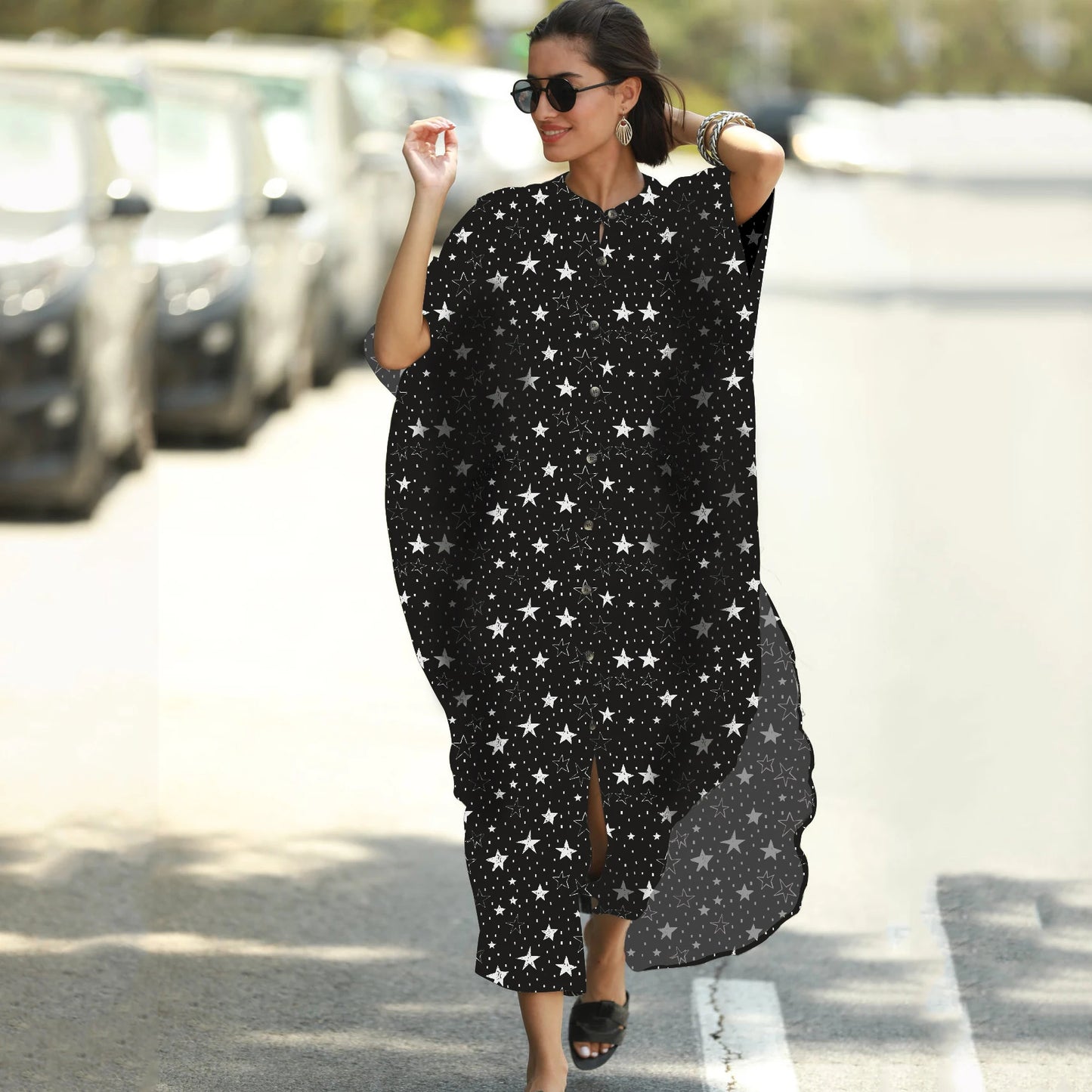 Long Beach Dress, Printed Women's Kaftan, Multi Designs